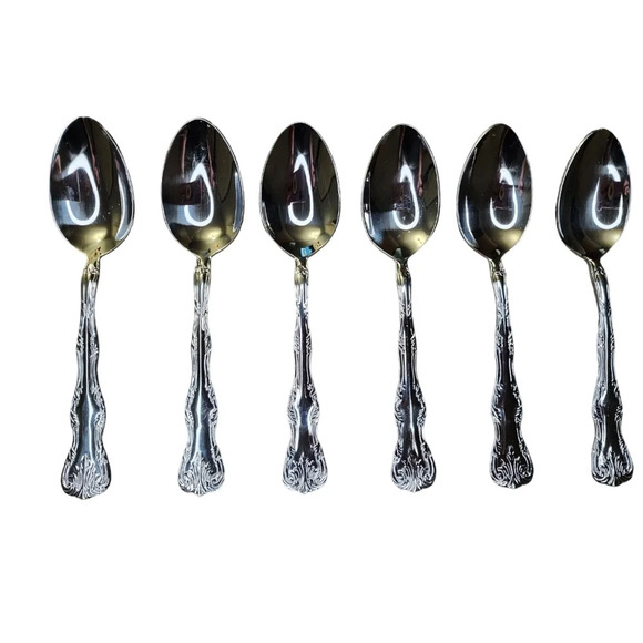 6 PC Reed & Barton Select 18/10 Stainless Victoria Pattern (??) Spoons Teaspoons - Picture 13 of 14